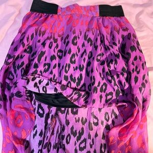No Boundaries Purple Leopard Skirt